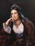 Vasily Tropinin Portrait of the Writer Varvara Lizogub Spain oil painting artist